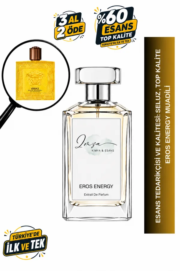 - Delux - Eros Energy Muadili | Limon – Bergamot – Kan Portakalı – Misk | Enerjik ve Ferah Intense Erkek Delux Parfüm