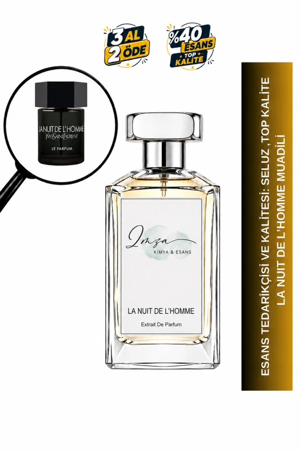 La Nuit De L’Homme Muadili | Kakule – Lavanta – Bergamot – Sedir Ağacı | Sıcak ve Baştan Çıkarıcı Intense Erkek Extrait De Parfüm