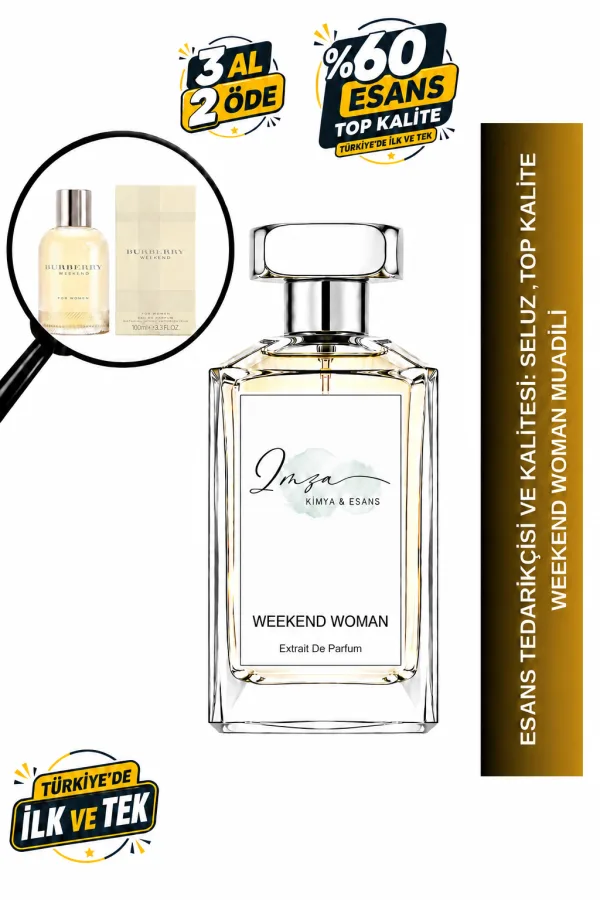 - Delux - Weekend Woman Muadili | Mandalina – Şeftali – Sümbül – Misk | Ferah ve Neşeli Intense Kadın Delux Parfüm