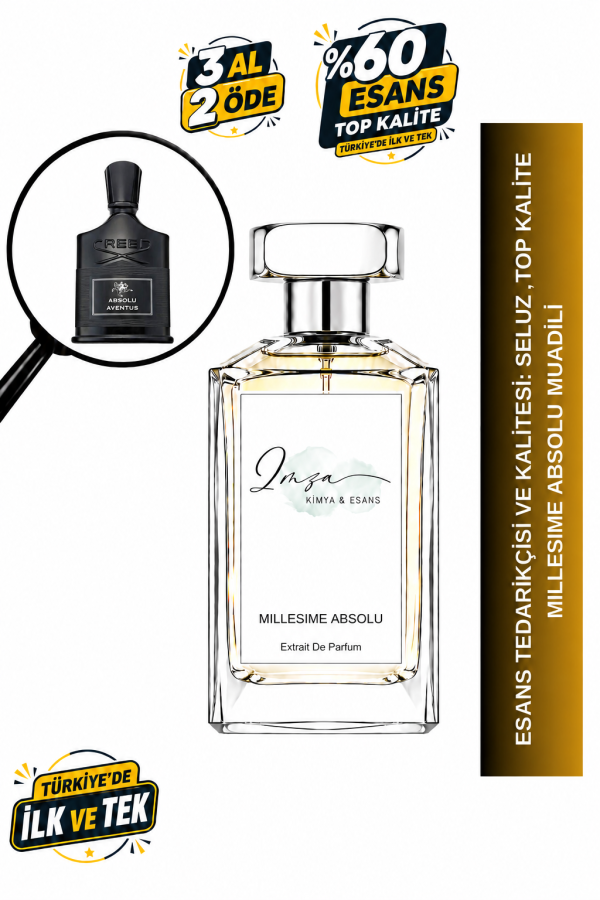 - Delux - Aventus Millesime Absolu Muadili | Greyfurt – Siyah Frenk Üzümü – Ananas – Vetiver | Güçlü ve Karizmatik Intense Erkek Delux Parfüm