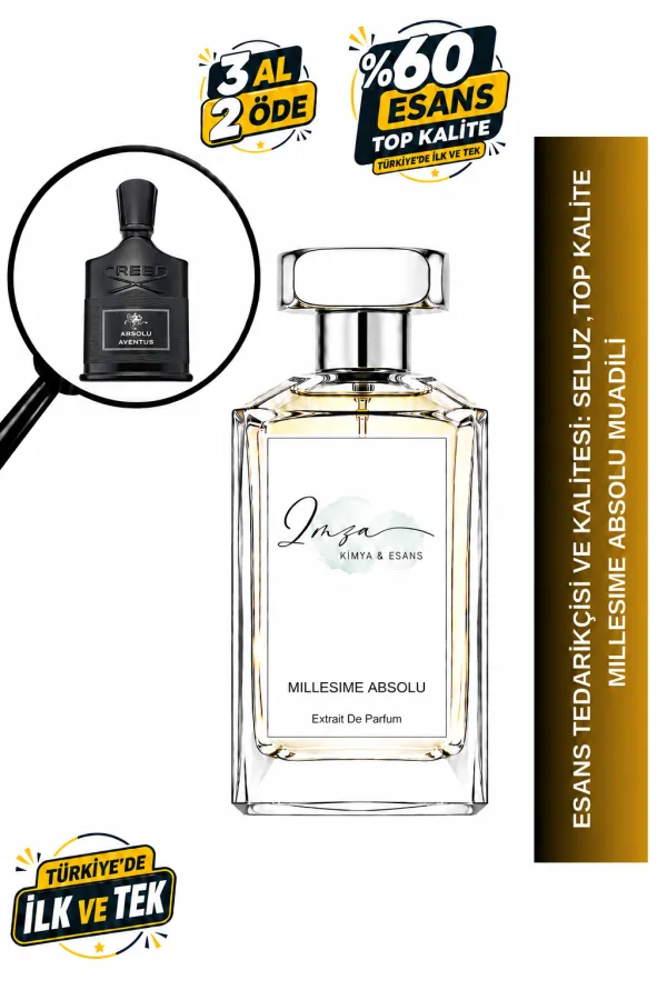 - Delux - Aventus Millesime Absolu Muadili | Greyfurt – Siyah Frenk Üzümü – Ananas – Vetiver | Güçlü ve Karizmatik Intense Erkek Delux Parfüm