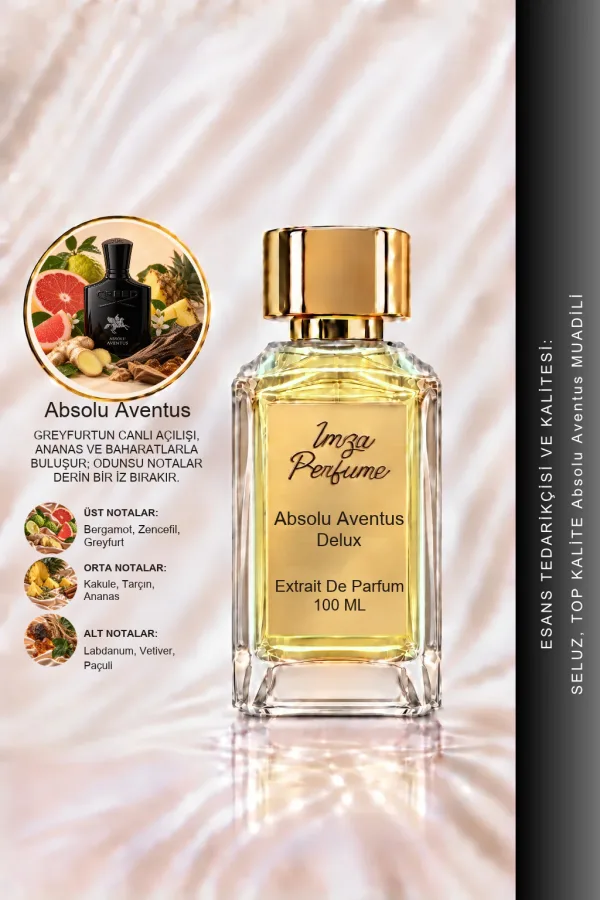 - Delux - Creed Millesime Aventus Absolu Muadili | Greyfurt – Siyah Frenk Üzümü – Ananas – Vetiver | Güçlü ve Karizmatik Intense Erkek Delux Parfüm