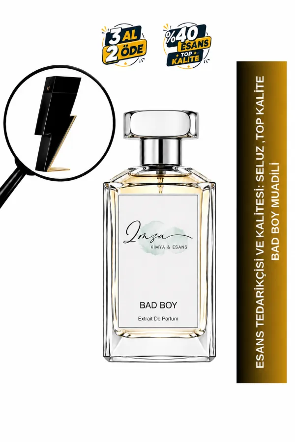 Bad Boy Muadili | Beyaz Biber – Bergamot – Kakao – Tonka Fasulyesi | Baharatlı ve Çekici Intense Erkek Extrait De Parfüm