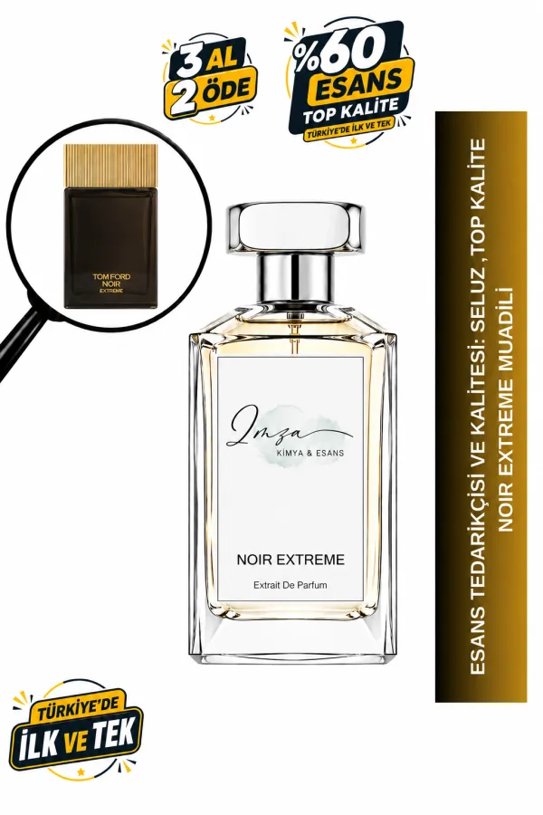 Delux - Noir Extreme Muadili | Kakule – Kulfi – Amber – Vanilya | Sıcak ve Çekici Intense Erkek Delux Parfüm
