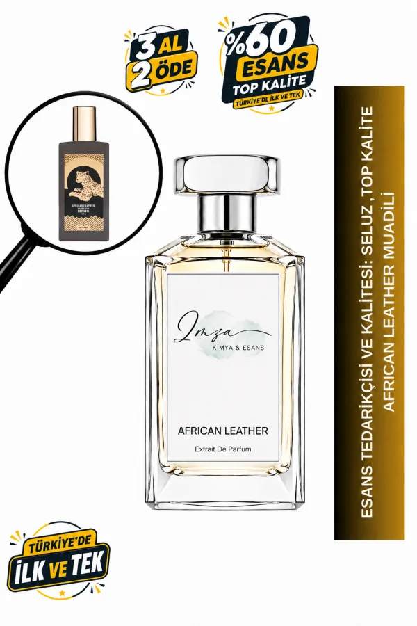 - Delux - African Leather Muadili | Agarwood - Bergamot - Paçuli - Safran | Deri ve Çekici Intense Erkek Delux Parfüm