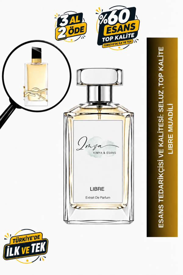 - Delux - Libre | Bergamot - Vanilya - Amber - Yasemin | Parlak ve Çiçeksi Kadın Delux Parfüm