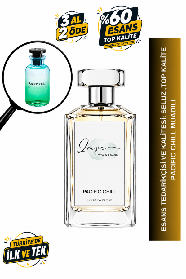 - Delux - Pacific Chill | Nane - Limon - Siyah Frenk Üzümü | Ferah ve Huzurlu Intense Erkek Delux Parfüm