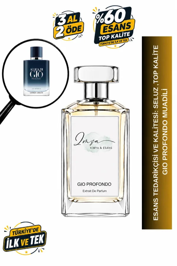 - Delux - Gio Profondo | Deniz Notaları - Mandalina - Amber | Derin ve Ferah Intense Erkek Delux Parfüm