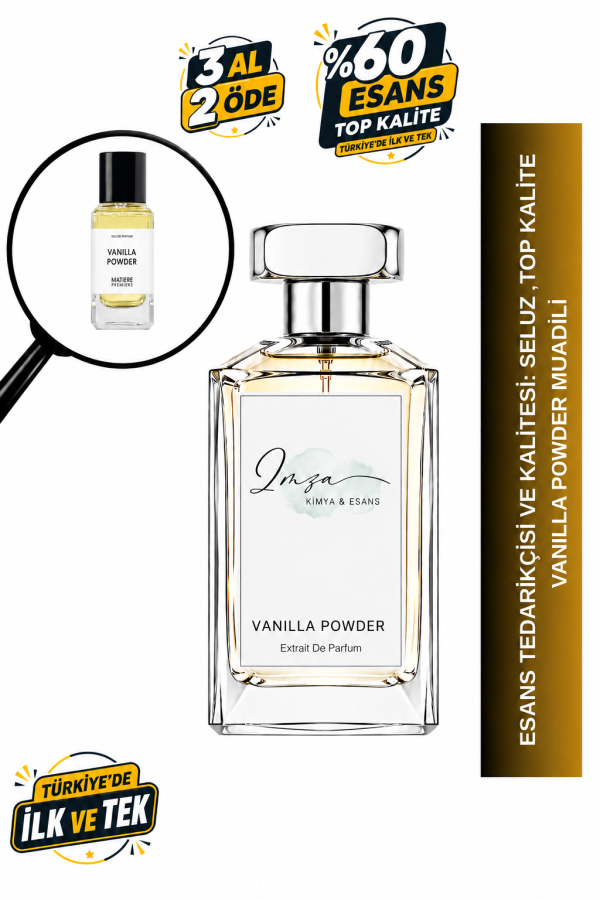 - Delux - Vanilla Powder Muadili | Vanilya - Hindistan Cevizi - Palo Santo - Misk | Pudramsı ve Yumuşak Intense Unisex Delux Parfüm