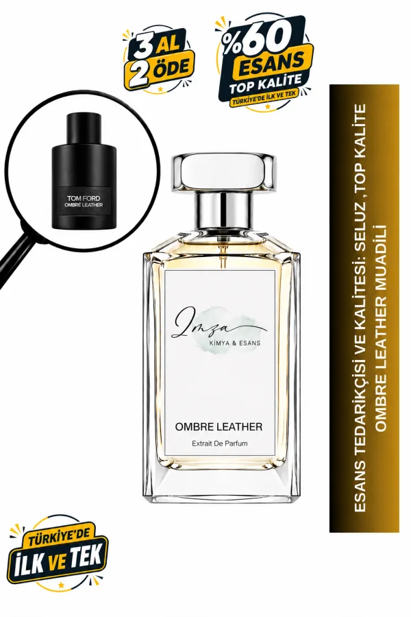- Delux - Ombre Leather | Kakule - Yasemin - Safran - Zambak | Sıcak ve Elegan Intense Erkek Delux Parfüm