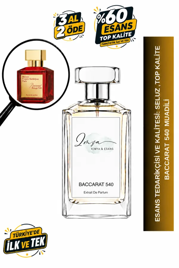 - Delux - Baccarat 540 | Safran - Acıbadem - Sedir - Amber | Zengin ve Sofistike Intense Unisex Delux Parfüm
