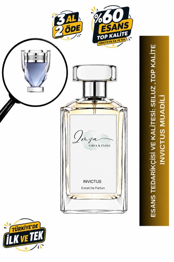 - Delux - Invictus | Greyfurt - Deniz Notaları - Ambergris | Ferah ve Güçlü Intense Erkek Delux Parfüm