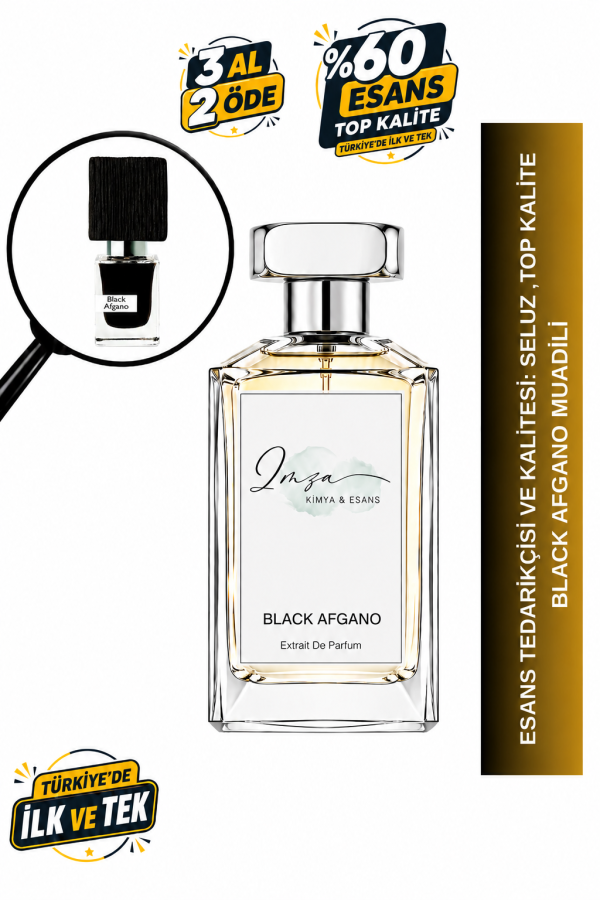 - Delux - Black Afgano | Reçine - Oud - Tütün - Amber | Aura ve Karanlık Intense Unisex Delux Parfüm