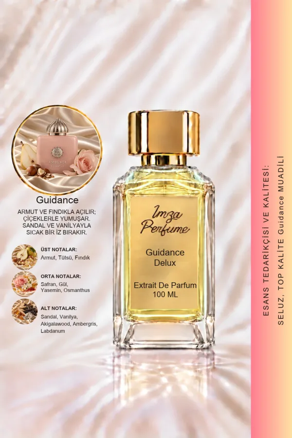 - Delux - Guidance Muadili | Armut - Sandal - Safran - Ambergris | Cazibeli ve Derin Intense Kadın Delux Parfüm