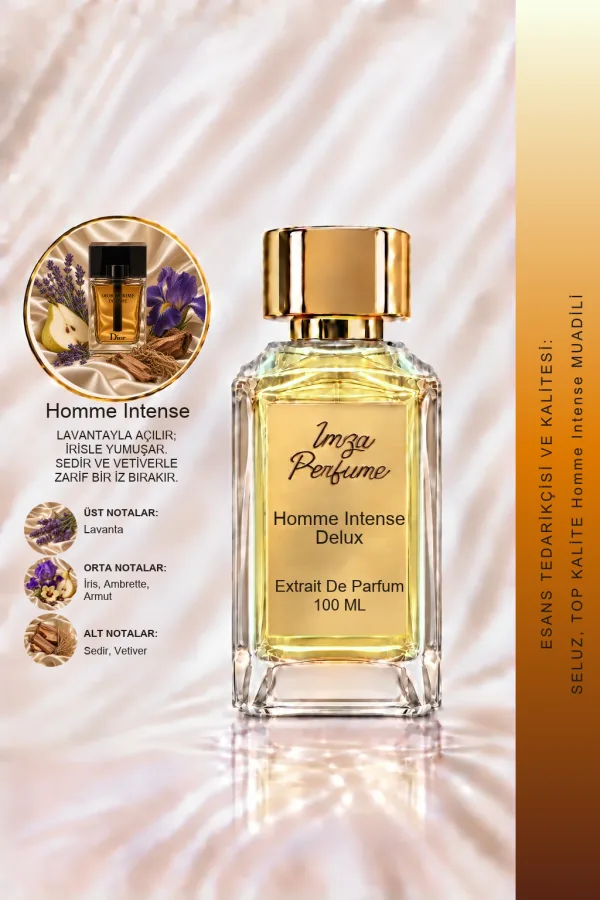 - Delux - Dior Homme Intense Muadili | Karamelize Armut - İris - Amber | Şehvetli ve Odunsu Intense Erkek Delux Parfüm