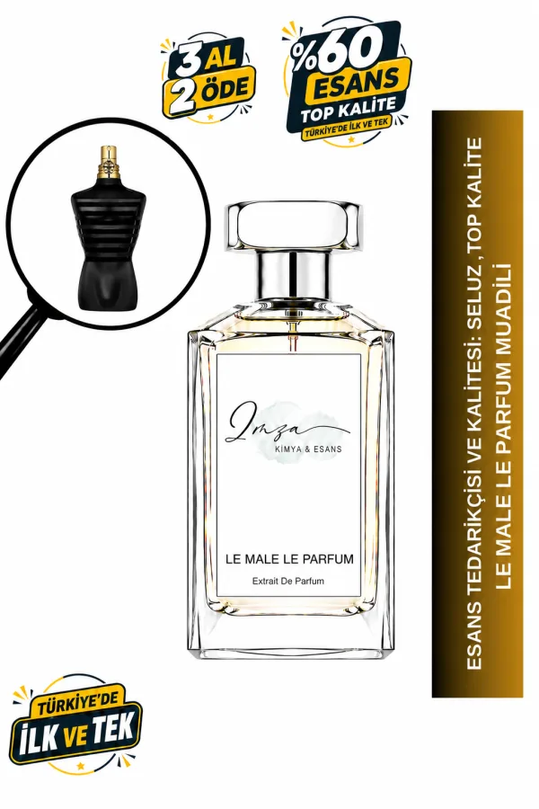 - Delux - Le Male Le Parfum Muadili | Kakule - Lavanta - Vanilya - Amber | Güçlü ve Etkileyici Intense Erkek Delux Parfüm