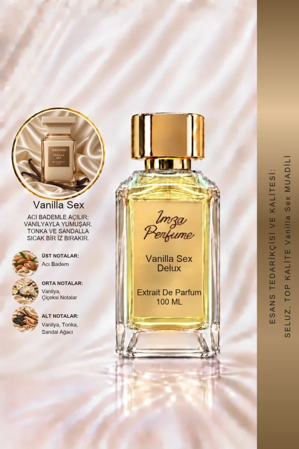 - Delux - Vanilla Sex Muadili | Vanilya - Amber - Pembe Biber - Tütsü | Yoğun ve Egzotik Intense Unisex Delux Parfüm