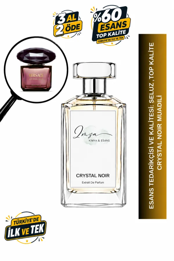 - Delux - Crystal Noir Muadili | Misk - Zencefil - Kakule - Şakayık | Gizemli ve Çarpıcı Intense Kadın Delux Parfüm