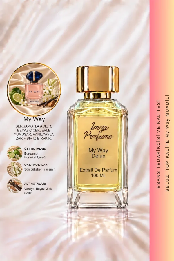- Delux - My Way Muadili | Tuberose - Yasemin - Vanilya - Beyaz Misk | Taze ve Işıltılı Intense Kadın Delux Parfüm