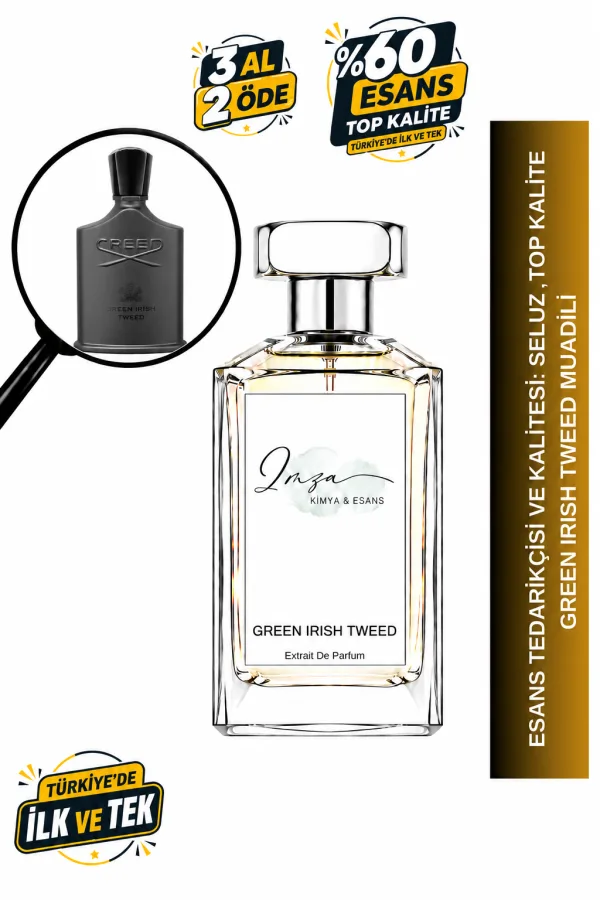 - Delux - Creed Green Irish Tweed Muadili | Limon Verbena - Menekşe Yaprağı - Süsen - Ambergris | Ferah ve Klasik Intense Erkek Delux Parfüm