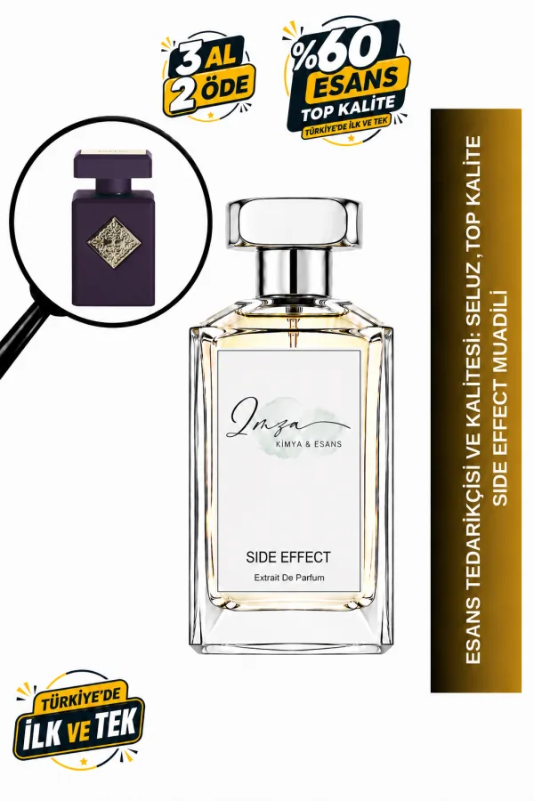 - Delux - Side Effect Muadili | Vanilya - Paçuli - Rom - Tonka Fasulyesi | Sıcak ve Derin Intense Unisex Delux Parfüm