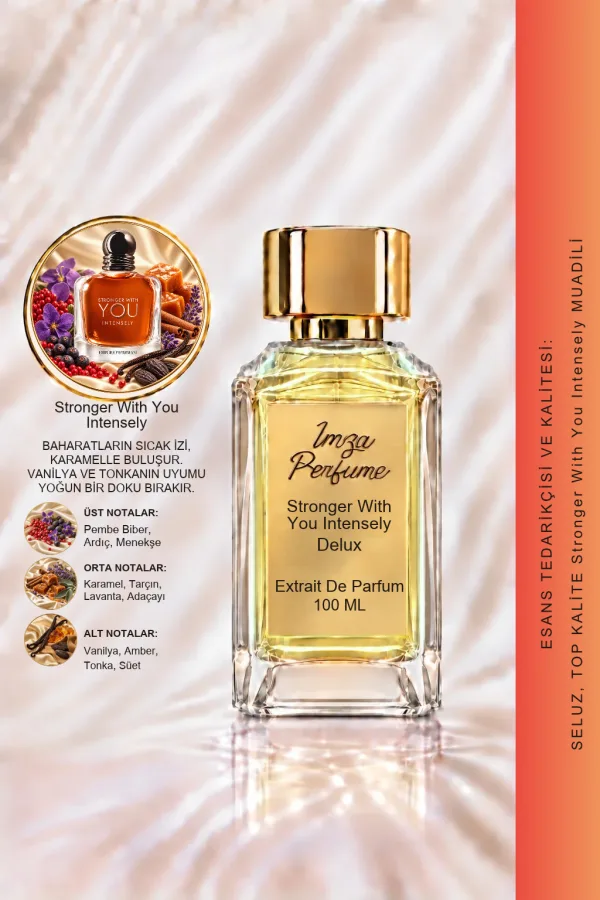 - Delux - Stronger With You Intensely Muadili | Vanilya - Kestane - Tarçın | Sıcak ve Çekici Intense Erkek Delux Parfüm