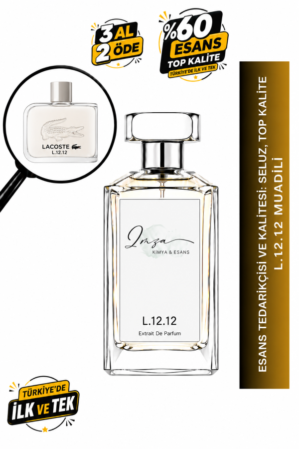 - Delux - White L.12.12 Muadili | Greyfurt - Biberiye - Kakule - Sedir Ağacı | Ferah ve Temiz Intense Erkek Delux Parfüm