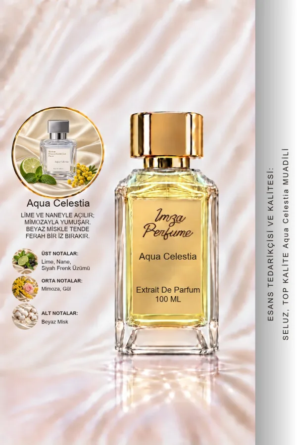 Aqua Celestia Muadili | Lime - Nane - Siyah Frenk Üzümü - Misk | Ferah ve Işıltılı Intense Unisex Extrait De Parfum
