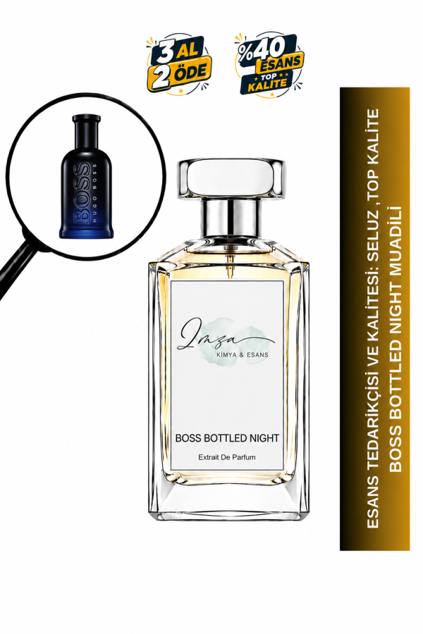 Boss Bottled Night Muadili | Lavanta - Huş Ağacı - Menekşe - Misk | Maskülen ve Çekici Intense Erkek Extrait De Parfum