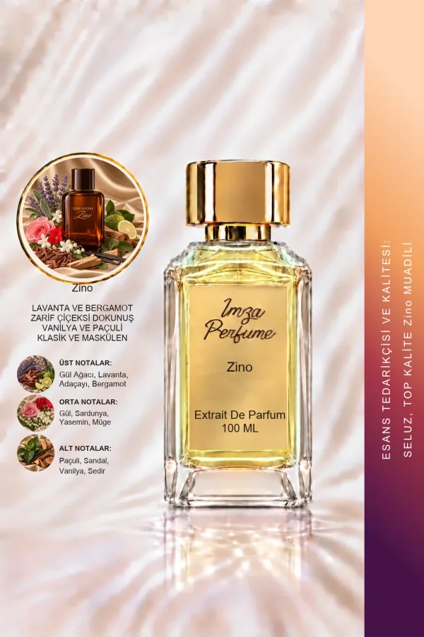 Zino Muadili | Lavanta - Paçuli - Sandal Ağacı - Vanilya | Klasik ve Maskülen Intense Erkek Extrait De Parfum
