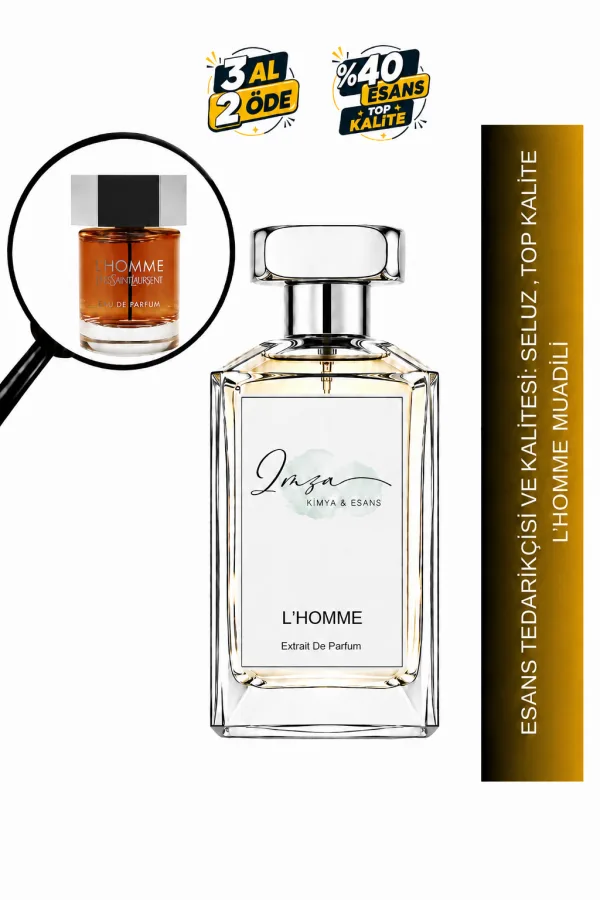 L’Homme Muadili | Zencefil - Bergamot - Menekşe Yaprağı - Sedir Ağacı | Ferah ve Zarif Intense Erkek Extrait De Parfum