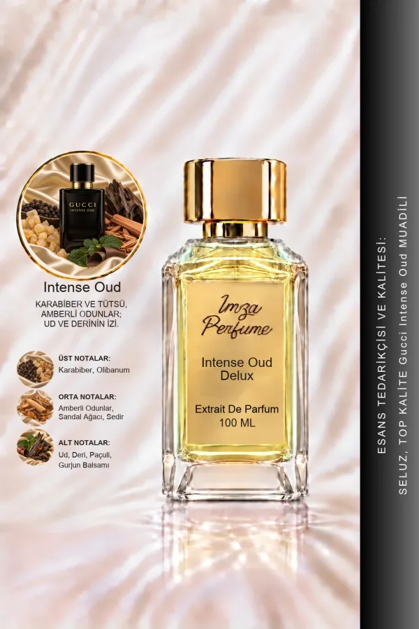 - Delux - Oud Intense Muadili | Ahududu - Safran - Oud - Paçuli | Yoğun ve Gizemli Unisex Delux Parfüm