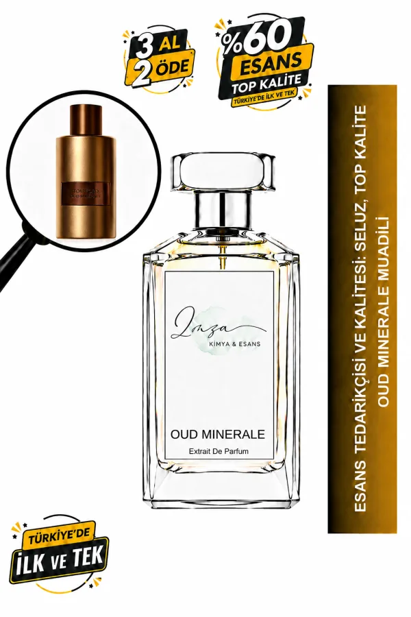 - Delux - Oud Minérale Muadili | Deniz Notaları - Oud - Deniz Tuzu - Ambergris | Mineral ve Odunsu Intense Unisex Delux Parfüm