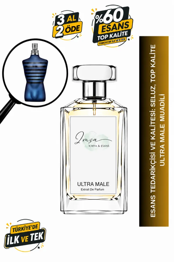 - Delux - Ultra Male Muadili | Armut - Lavanta - Vanilya - Tarçın | Tatlı ve Çekici Intense Erkek Delux Parfüm