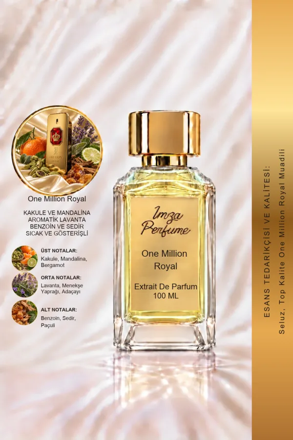 One Million Royal Muadili | Kakule - Lavanta - Sedir Ağacı - Benzoin | Zarif ve Güçlü Intense Erkek Extrait De Parfum