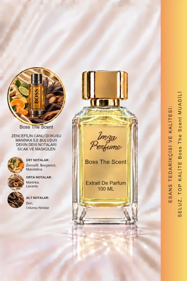 Boss The Scent Muadili | Zencefil - Maninka - Lavanta - Deri | Çekici ve Maskülen Intense Erkek Extrait De Parfum
