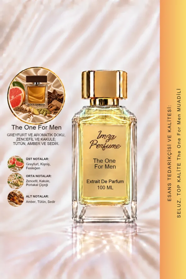 The One For Men Muadili | Greyfurt - Zencefil - Tütün - Amber | Sıcak ve Karizmatik Intense Erkek Extrait De Parfum