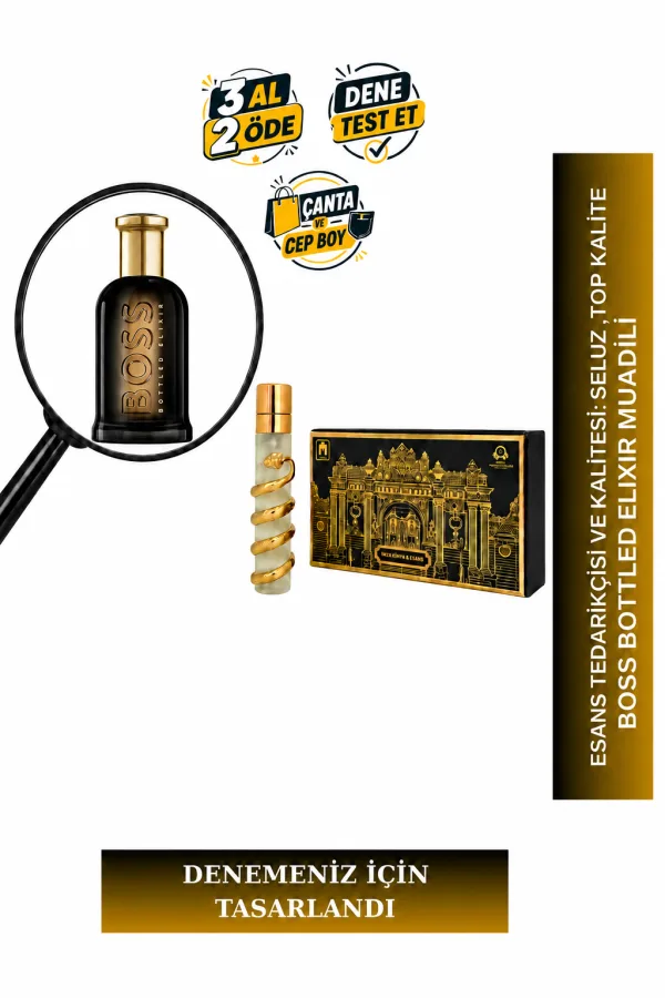 Boss Bottled Elixir Muadili Tanışma | Tütsü - Kehribar - Sedir - Amber | Sıcak ve Canlı Erkek Extrait De Parfum
