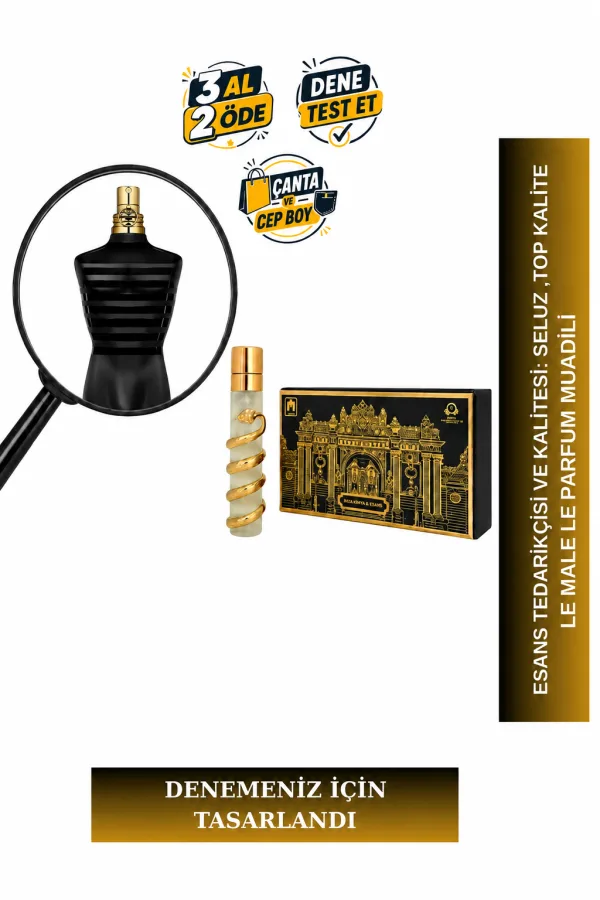 Le Male Le Parfum Muadili Tanışma | Kakule - Lavanta - Vanilya - Amber | Güçlü ve Etkileyici Erkek Extrait De Parfum