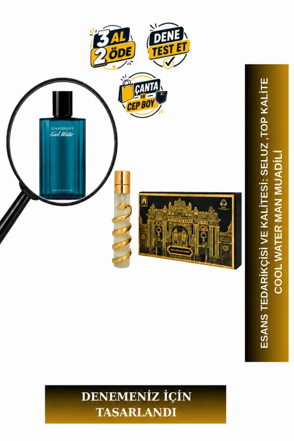 Cool Water Man Muadili Tanışma | Deniz Notaları - Nane - Lavanta - Misk | Ferah ve Temiz Erkek Extrait De Parfum
