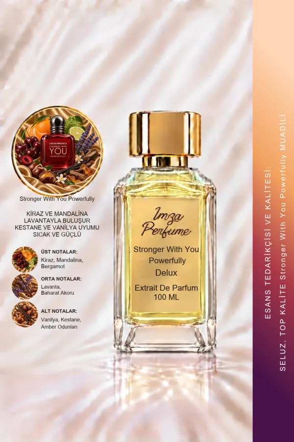 - Delux - Stronger With You Powerfully Muadili | Kiraz - Mandalina - Kestane - Vanilya | Sıcak ve Güçlü Intense Erkek Delux Parfüm