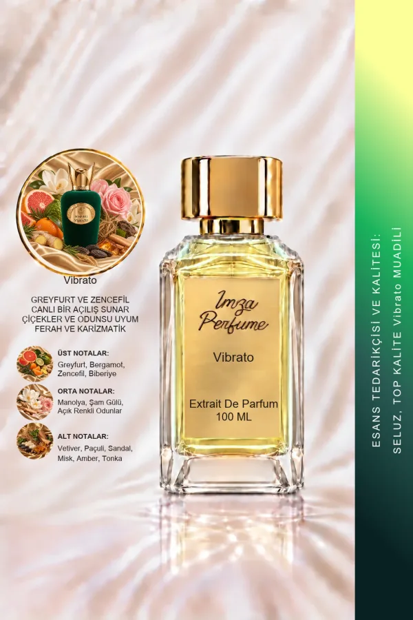 Vibrato Muadili | Bergamot - Greyfurt - Zencefil | Ferah ve Enerjik Unisex Extrait De Parfum
