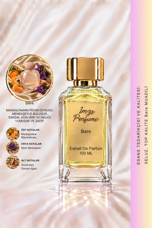 Bare Muadili | Mandalina - Menekşe - Sandal Ağacı | Yumuşak ve Büyüleyici Kadın Extrait De Parfum