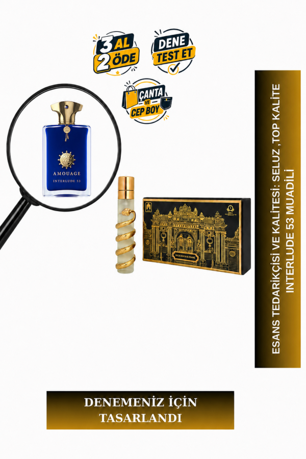 Interlude 53 Muadili Tanışma | Tütsü – Amber – Deri – Oud | Ekstra Yoğun ve Gizemli Erkek Extrait De Parfum