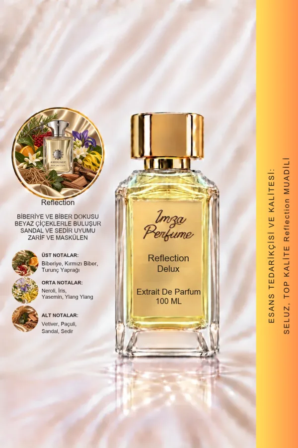- Delux - Reflection Muadili | Yasemin – Neroli – Sandal Ağacı – Sedir | Yoğun ve Zarif Erkek Delux Parfüm