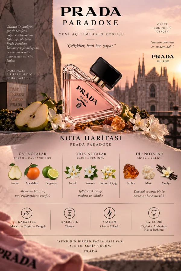 Paradoxe Muadili | Neroli – Amber – Misk | Çiçeksi Amberli Kadın Extrait De Parfum