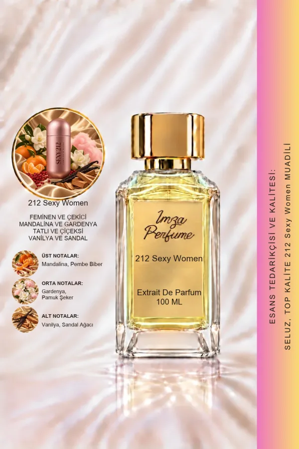 212 Sexy Women Muadili | Pembe Biber – Gardenya – Vanilya – Misk | Tatlı Çiçeksi Kadın Extrait De Parfum