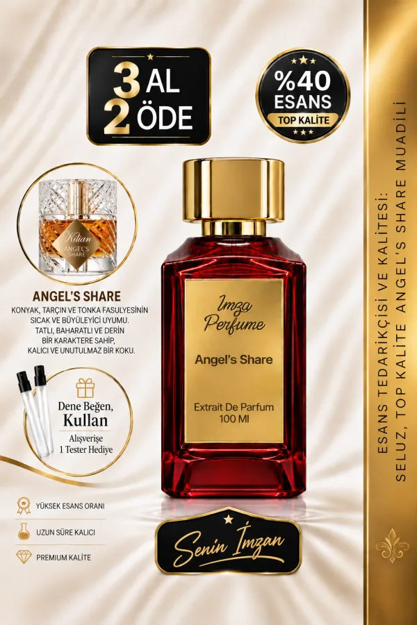 Angel’s Share Muadili | Konyak – Tarçın – Tonka Fasulyesi – Meşe | Sıcak Gurme Unisex Extrait De Parfum