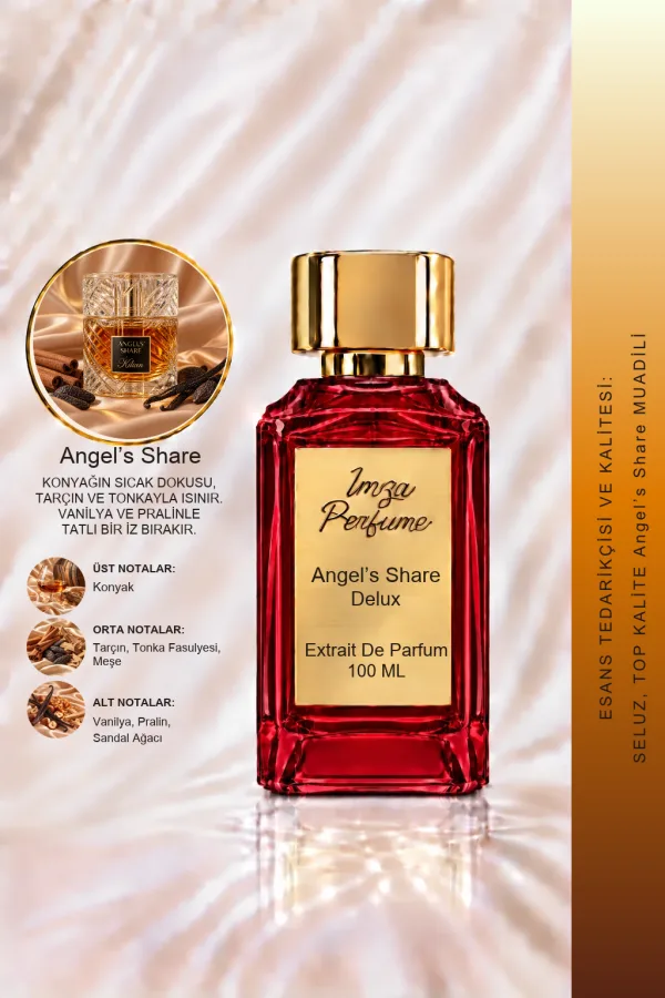 - Delux - Angel’s Share Muadili | Konyak – Tarçın – Tonka Fasulyesi – Meşe | Sıcak Gurme Unisex Delux Parfüm