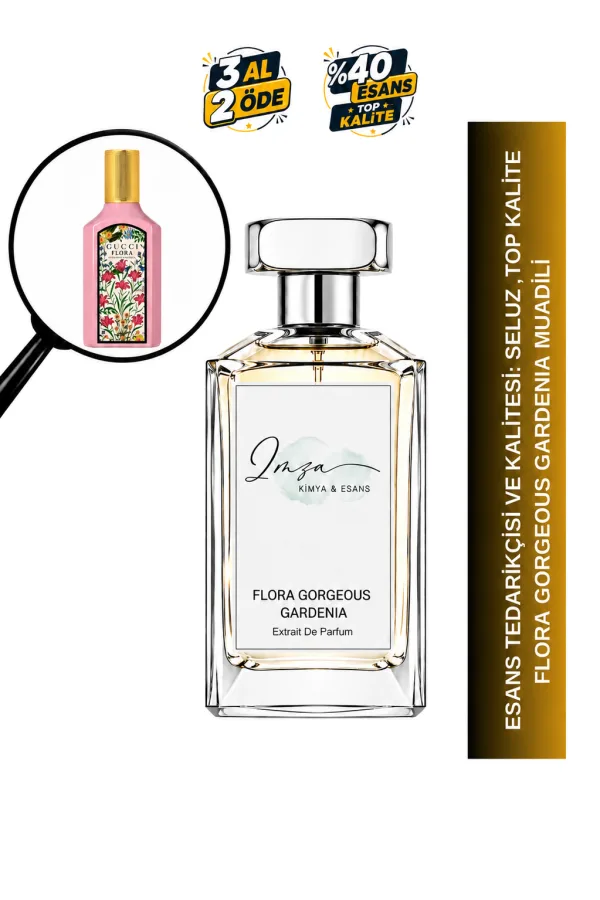 Flora Gorgeous Gardenia Muadili | Gardenya – Yasemin – Armut Çiçeği – Esmer Şeker | Tatlı Çiçeksi Kadın Extrait De Parfum